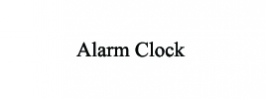 alarm clock