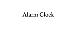 alarm clock